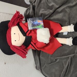 Vtg MADELINE DOLL 1990 "MADELINE’S CHRISTMAS ” PLUSH DOLL 20”  W/ TAGS